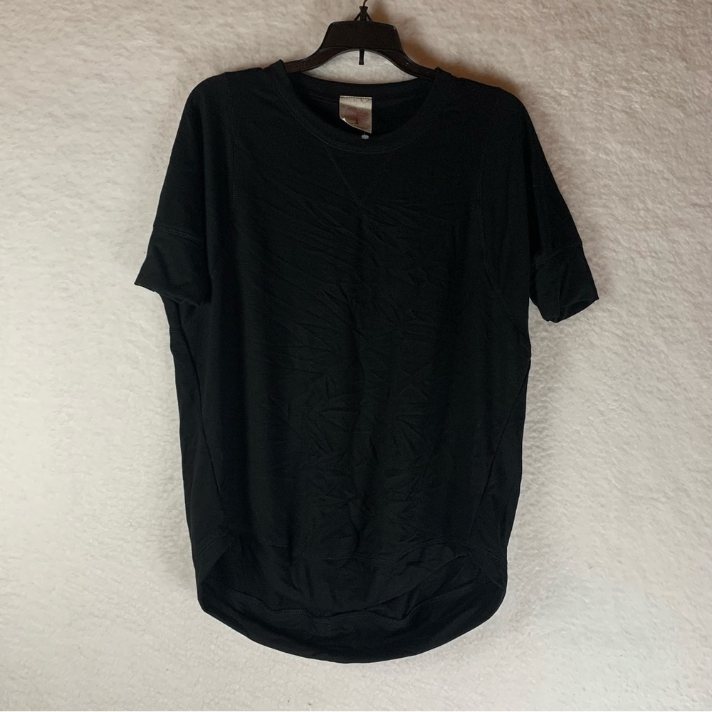 Freeloader Women Black Short Sleeve T-Shirt‎ Oversized XS 5409 NWOT